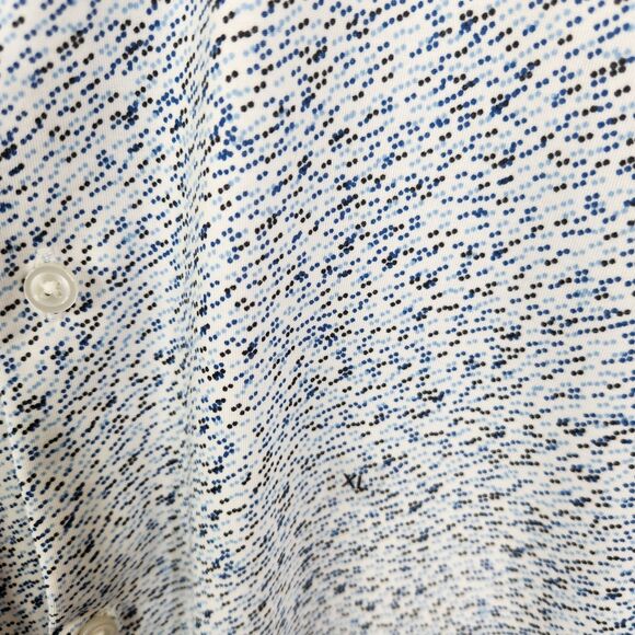 NEW Express Mens Classic Performance Long Sleeve Microdot Button Down Shirt XLT - Picture 6 of 7